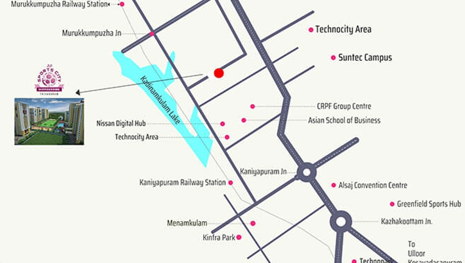 Location of DD Sports City Hippodrome in Pallippuram, Thiruvananthapuram - Image 434249