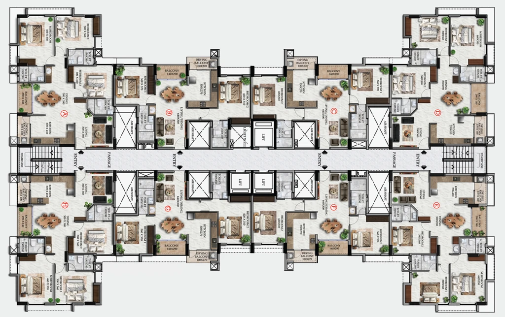 Floor Plan of Desai DD Stadia in Pallippuram, Thiruvananthapuram - Image 434253