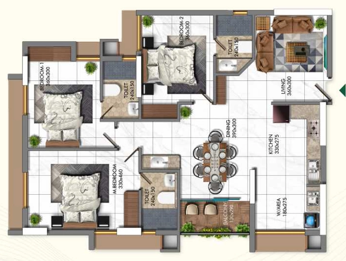 3 BHK Flat in Desai DD Galleria in Pallippuram, Thiruvananthapuram - Image 930777