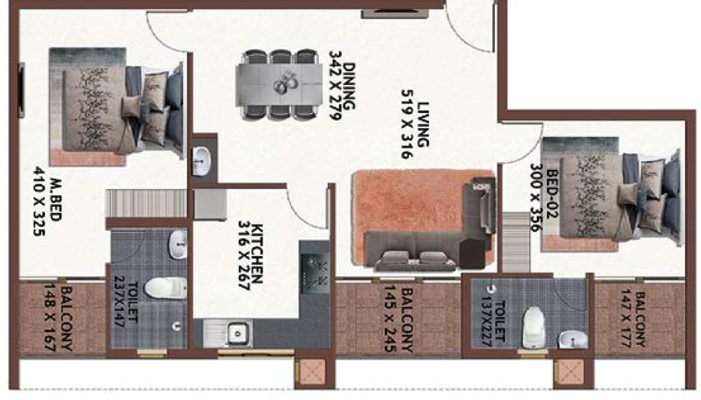 2 BHK Flat in Favourite The Aeropolis in Chacka, Thiruvananthapuram - Image 930803