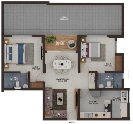 3 BHK Flat in Favourite The Residence in Venpalavattom, Thiruvananthapuram - Image 930796