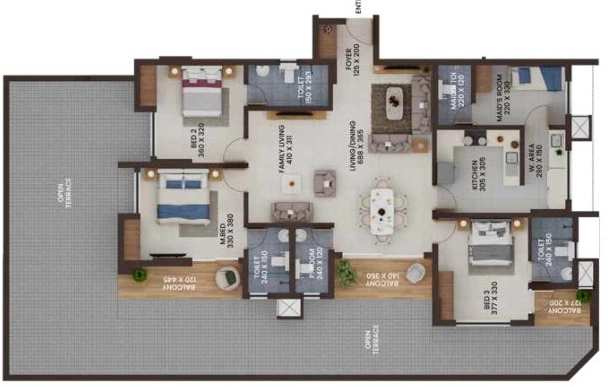 3 BHK Flat in Favourite The Residence in Venpalavattom, Thiruvananthapuram - Image 930799