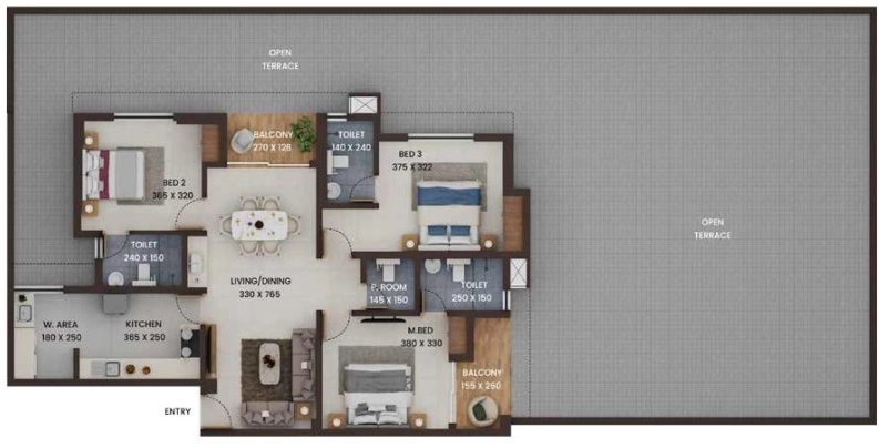 3 BHK Flat in Favourite The Residence in Venpalavattom, Thiruvananthapuram - Image 930800