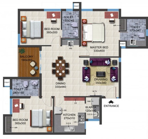 3 BHK Flat in GIE Grand Auric in Sasthamangalam, Thiruvananthapuram - Image 930810