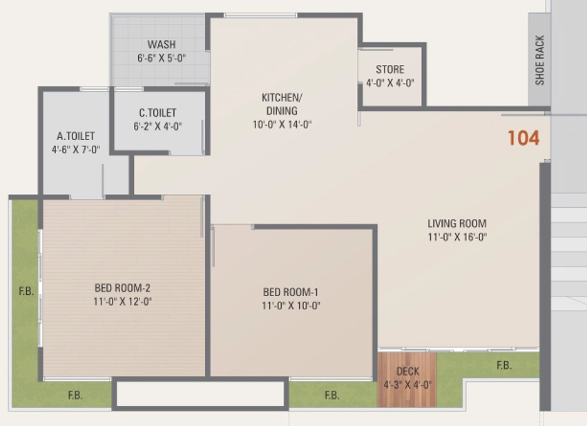 2 BHK Flat in Northern Infinity in Pal Gam, Surat - Image 930737