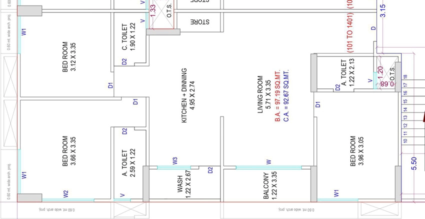 3 BHK Flat in Ayodhya Darshan in Mota Varachha, Surat - Image 930741