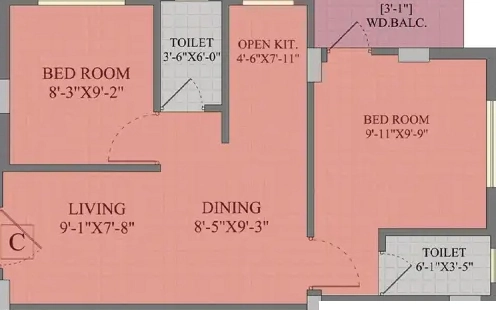 2 BHK Flat in Silver Orchid in Jessore Road, Kolkata - Image 930816