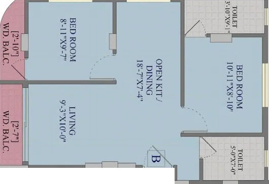 2 BHK Flat in Silver Orchid in Jessore Road, Kolkata - Image 930817