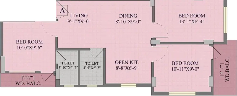 3 BHK Flat in Silver Orchid in Jessore Road, Kolkata - Image 930818