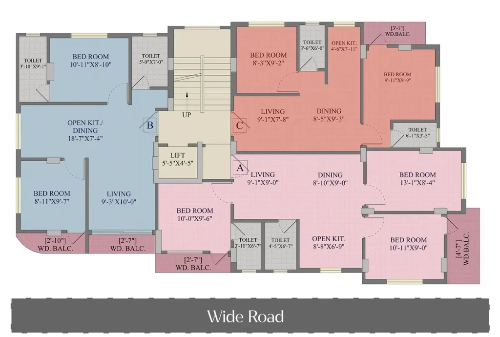 Floor Plan of Silver Orchid in Jessore Road, Kolkata - Image 434340
