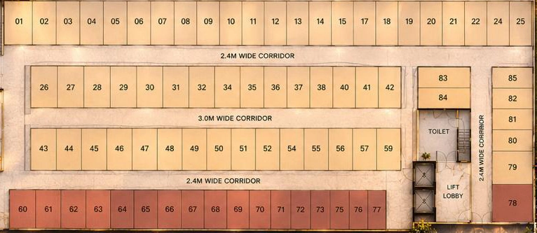 Floor Plan of Hightown Joy Street in Gomti Nagar, Lucknow - Image 434386
