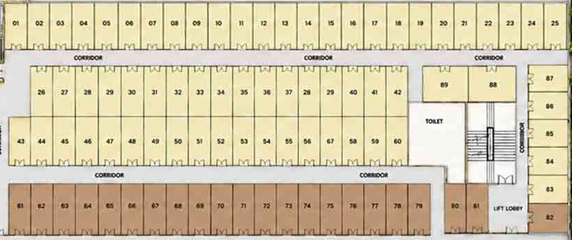 Floor Plan of Hightown Joy Street in Gomti Nagar, Lucknow - Image 434387