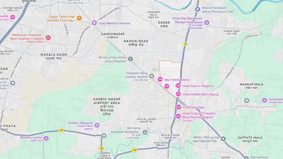 Location of Arihant Sterling in Nashik Road, Nashik - Image 434393