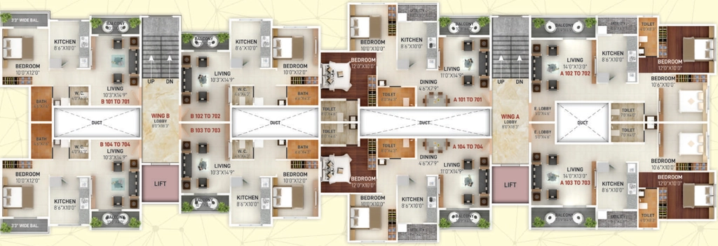 Floor Plan of Shahane Suncity in Dasak, Nashik - Image 434407