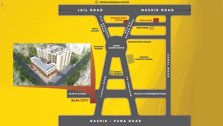 Location of Shahane Suncity in Dasak, Nashik - Image 434406