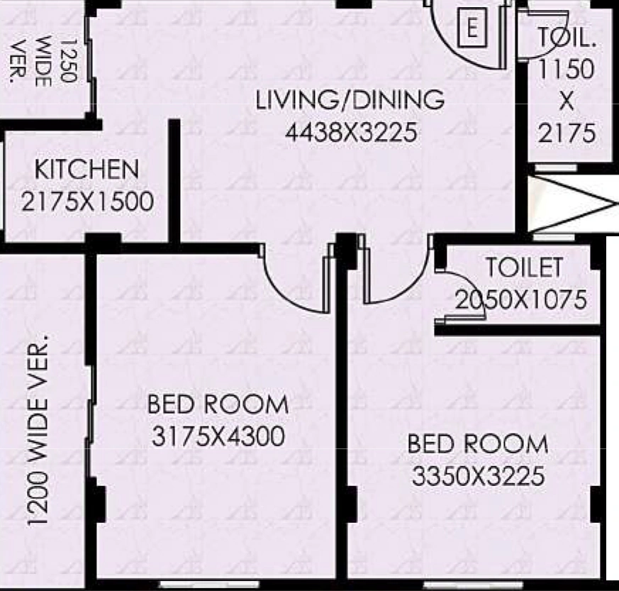 2 BHK Flat in AV Courtyard in Rajarhat, Kolkata - Image 930867