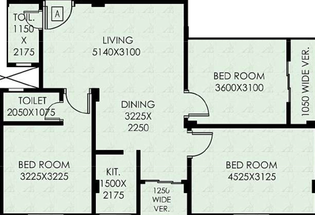 3 BHK Flat in AV Courtyard in Rajarhat, Kolkata - Image 930869