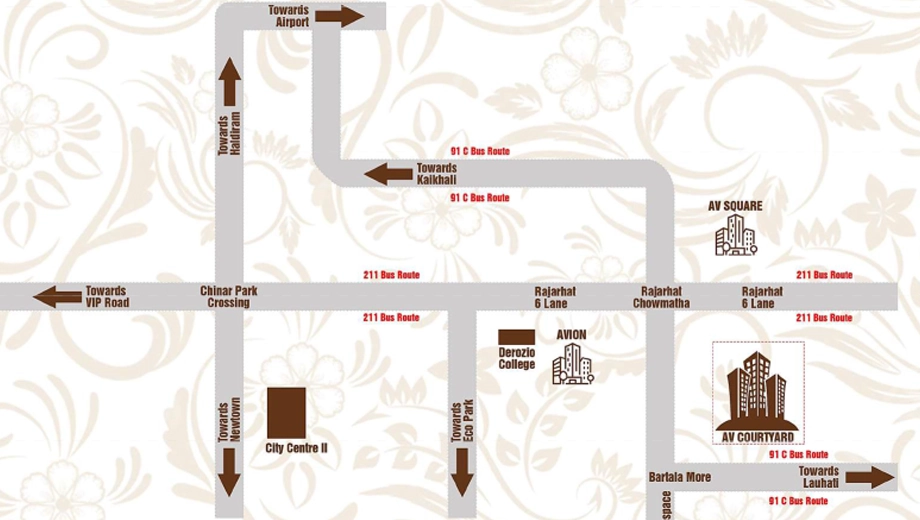 Location of AV Courtyard in Rajarhat, Kolkata - Image 434453