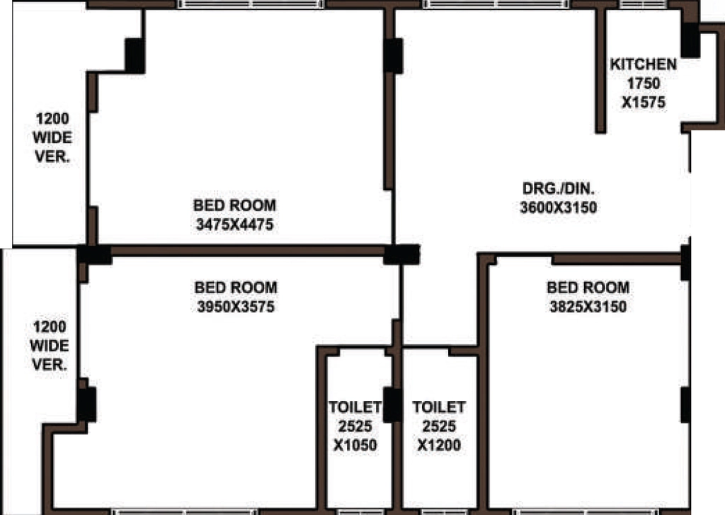 3 BHK Flat in AV Square in Rajarhat, Kolkata - Image 930876