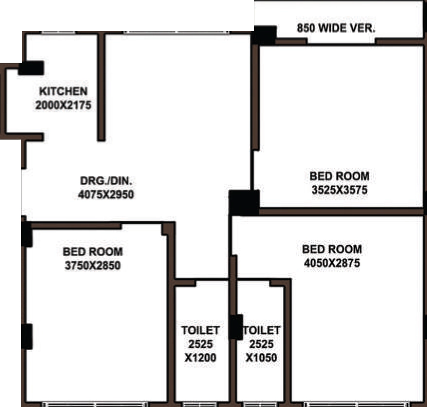 3 BHK Flat in AV Square in Rajarhat, Kolkata - Image 930878