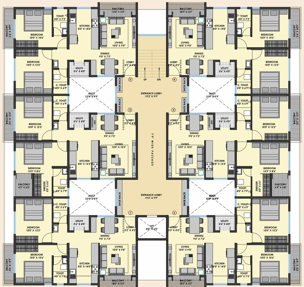 Floor Plan of Shreedisha Nilaya Pride in Nashik Road, Nashik - Image 434477