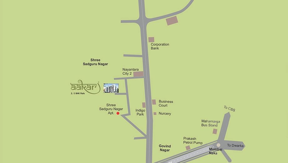 Location of Roongta Shree Tirumala Aakar in Sadguru Nagar, Nashik - Image 434482