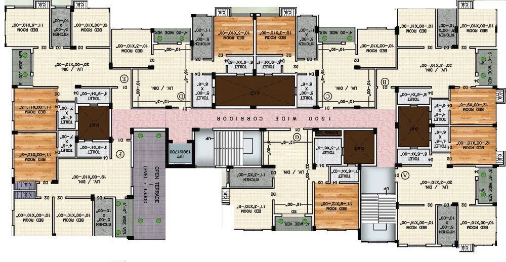 Floor Plan of Rajwada Crest in Nayabad, Kolkata - Image 434496