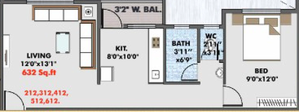 1 BHK Flat in Sara Annexe in Nashik Road, Nashik - Image 930898