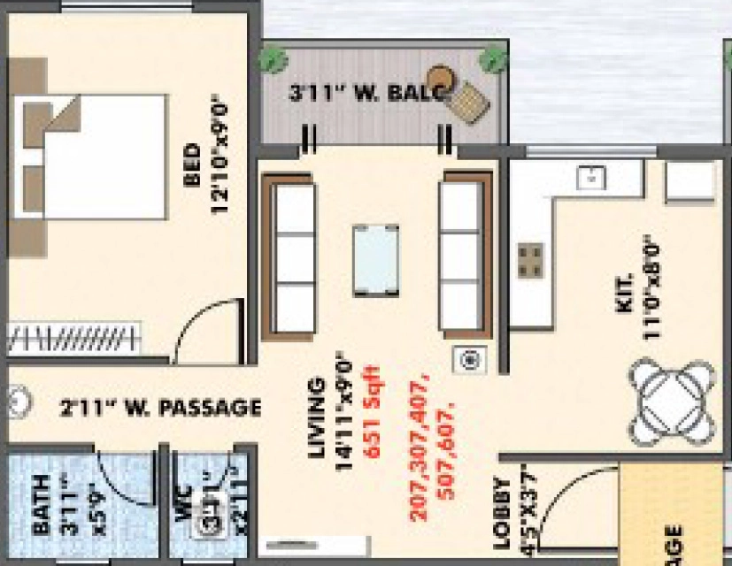 1 BHK Flat in Sara Annexe in Nashik Road, Nashik - Image 930899
