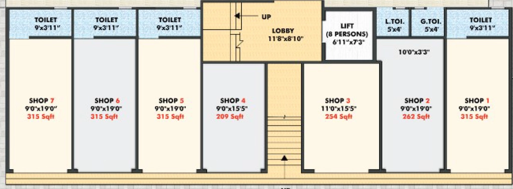 Floor Plan of Commercial Sara Annexe in Nashik Road, Nashik - Image 434508