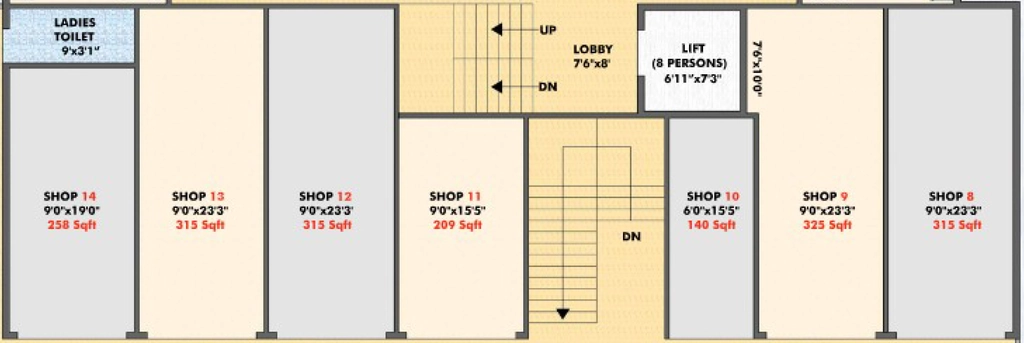 Floor Plan of Commercial Sara Annexe in Nashik Road, Nashik - Image 434509