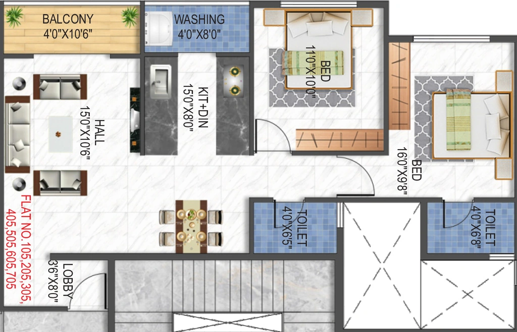 2 BHK Flat in Pravin Vidhata Apartments in Nashik Road, Nashik - Image 930902