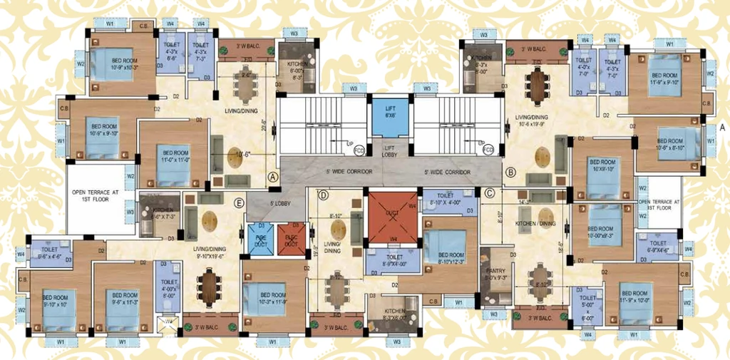 Floor Plan of Rajwada Laxmi Grand Avenue in Sonarpur, Kolkata - Image 434528