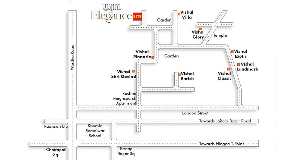 Location of Agastya Vishal Elegance in Sonegaon, Nagpur - Image 434543