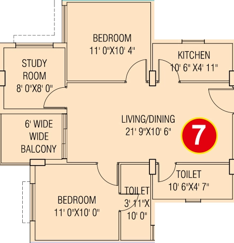 2.5 BHK Flat in Supreme Residency in Rajarhat, Kolkata - Image 930919