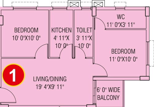 2 BHK Flat in Supreme Residency in Rajarhat, Kolkata - Image 930916