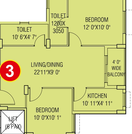 2 BHK Flat in Supreme Residency in Rajarhat, Kolkata - Image 930917