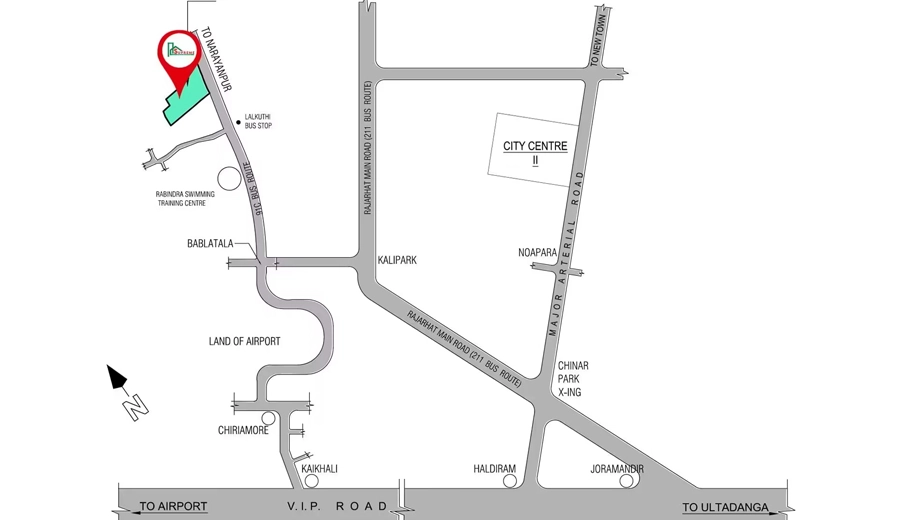 Location of Supreme Residency in Rajarhat, Kolkata - Image 434555