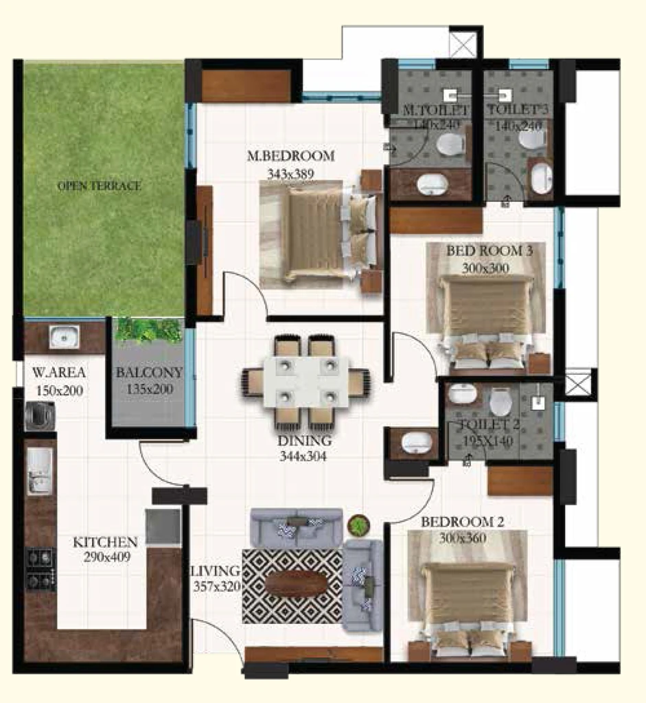 2 BHK Flat in Si Leela Madhavam Legacy in Thirumala, Thiruvananthapuram - Image 930942