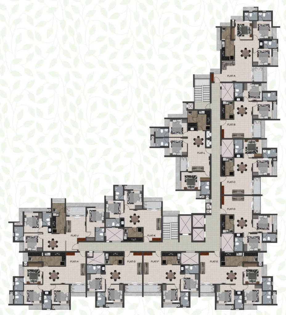Floor Plan of Malabar Orchid Park in Peyad, Thiruvananthapuram - Image 434670