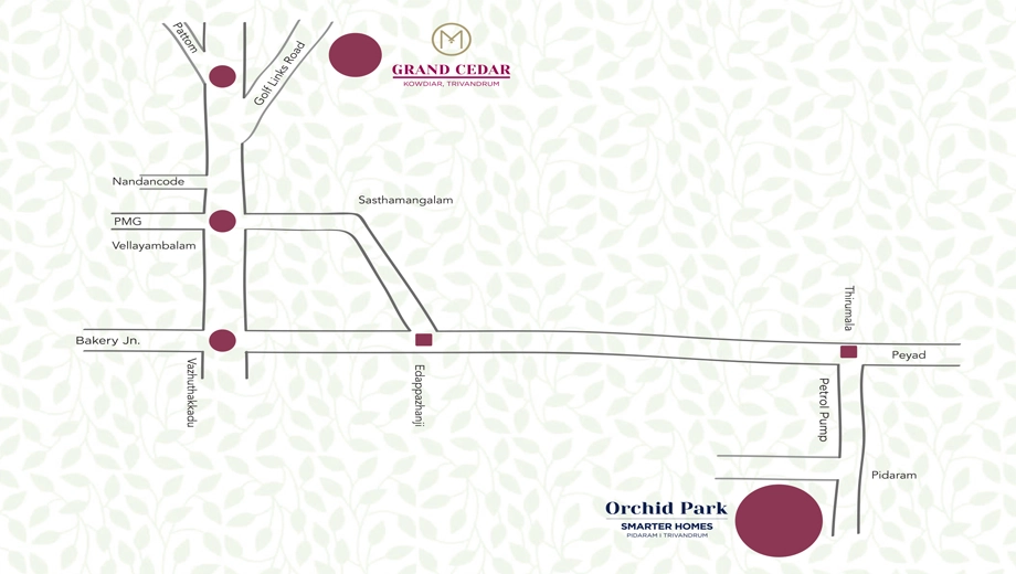 Location of Malabar Orchid Park in Peyad, Thiruvananthapuram - Image 434668
