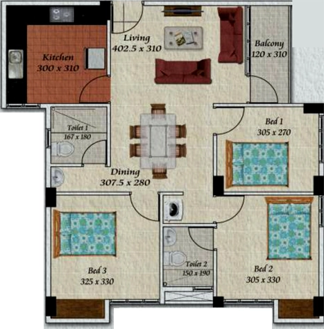 3 BHK Flat in Mansions Gayatri Apartments in Peyad, Thiruvananthapuram - Image 930960