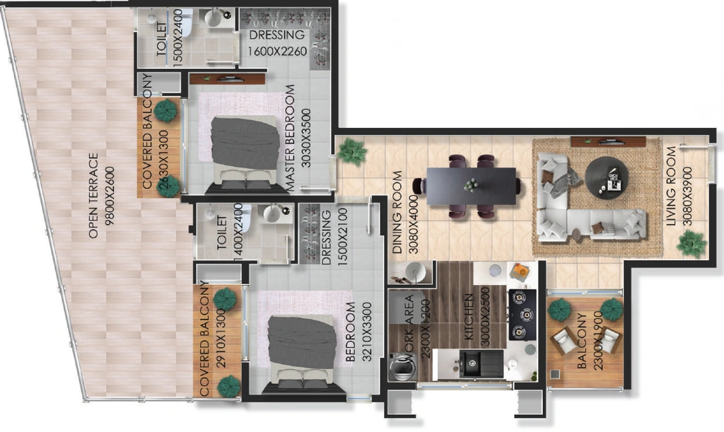 2 BHK Flat in Marutham Crest One35 in Chacka, Thiruvananthapuram - Image 930962