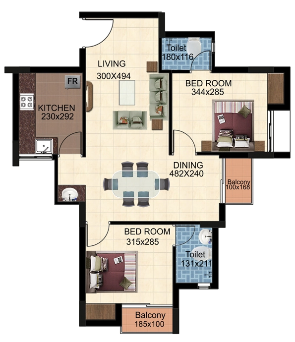 2 BHK Flat in Marutham Royal Wings in Chacka, Thiruvananthapuram - Image 930973