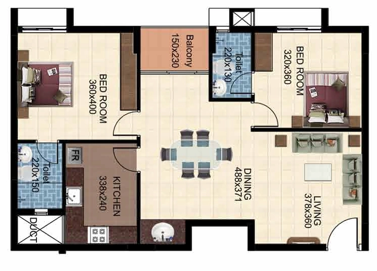 2 BHK Flat in Marutham Royal Wings in Chacka, Thiruvananthapuram - Image 930974
