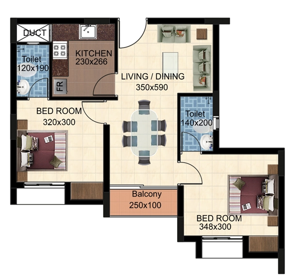 2 BHK Flat in Marutham Royal Wings in Chacka, Thiruvananthapuram - Image 930972