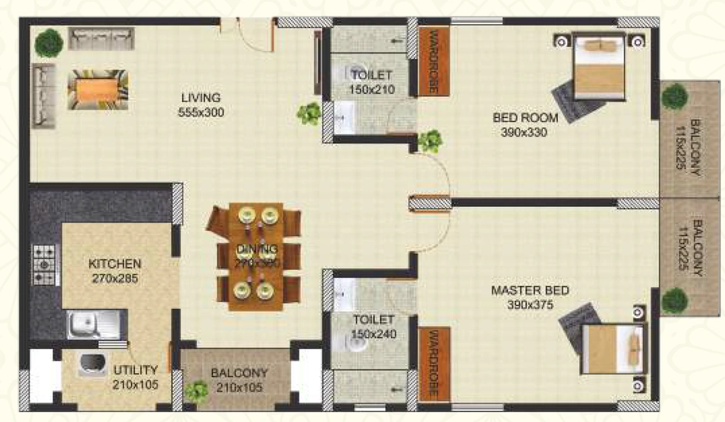 2 BHK Flat in Midhun Allure in Mukkolakkal, Thiruvananthapuram - Image 930977
