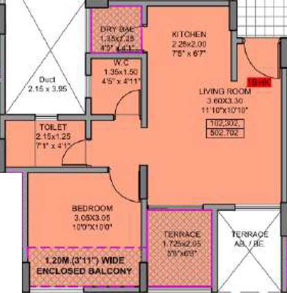 1 BHK Flat in Galaxy Aangan Phase 2 in Talegaon Dabhade, Pune - Image 930924