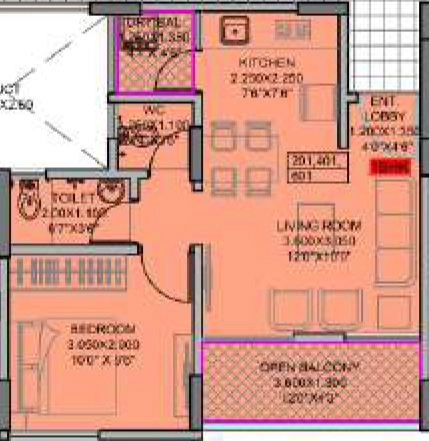 1 BHK Flat in Galaxy Aangan Phase 2 in Talegaon Dabhade, Pune - Image 930925
