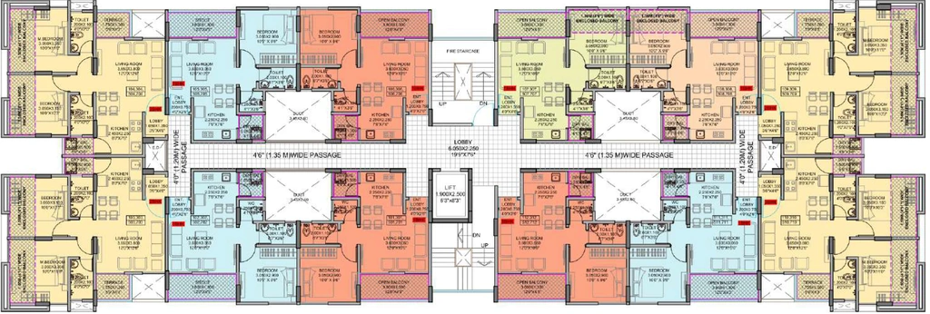 Floor Plan of Galaxy Aangan Phase 2 in Talegaon Dabhade, Pune - Image 434570